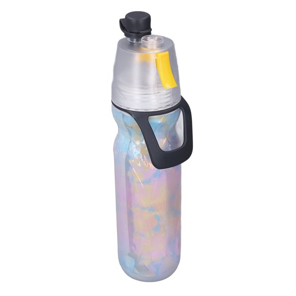 Misting Water Bottle Spray Mist Sports Water Bottle Reusable Cooling Drinking Bottle with Double Wall Insulation Carry Loop for Outdoor Activities