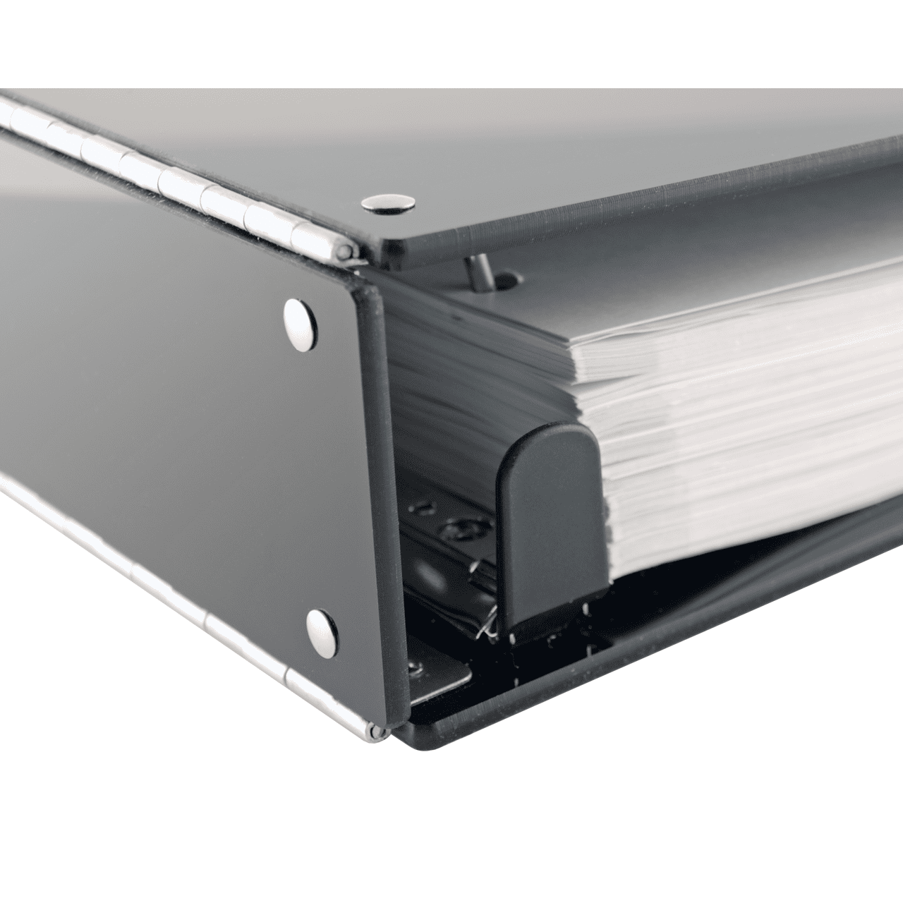11x17 Binder Acrylic Panel Featuring a 2" EZ Comfort Locking Angle-D Black