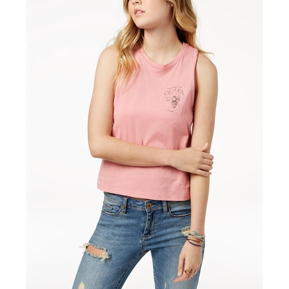 Rebellious One Womens Bee Graphic Print Tank Top