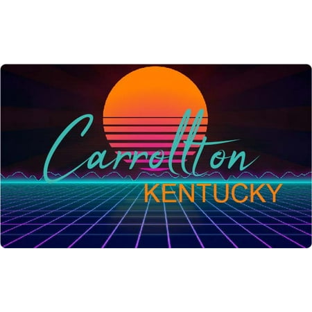 

Carrollton Kentucky 4 X 2.25-Inch Fridge Magnet Retro Neon Design