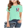 thumbnail image 2 of SXcggal Girls Short Sleeve Shirts Kids Summer Tops Crewneck Tees 3 13 Years Beautiful Cute Casual Girl Top, 2 of 6