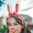 thumbnail image 4 of KAKOWELY Diadema con orejas de conejo de peluche, diadema larga con orejas de conejo, accesorio para disfraz de cosplay, 4 of 4