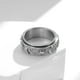 thumbnail image 2 of Anillo giratorio de acero inoxidable para la ansiedad oso de fresa Sol Luna Estrellas Plata 8#, 2 of 5