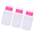 thumbnail image 4 of EeaseCA 3Pcs 150ml Lockable Nail Polish Remover Bottle Plastic Liquid Press Pumping Dispenser Bottle Container(White Pink), 4 of 7