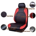 thumbnail image 4 of Juego Completo de Fundas para Asiento de Automovil Universal, Cubre Asientos para Auto Piel, Protector de Asientos para Auto, SUV, Coche, Camión, Furgoneta (Rojo), 4 of 8
