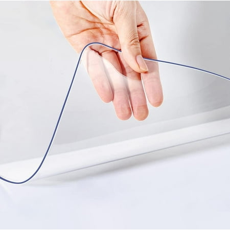 

20X42 Inch Clear Vinyl Office Desk Mat 1.5mm Thick Plastic Dining Room Table Protector Writing Desk Protective Pad Wood Furniture Topper Cover for Coffee End Side Table Night Stand Dresser