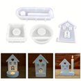 thumbnail image 6 of Girlsshop Silicone Moulds Casting Moulds Houses Candle Holder With Base Crafts House Mould,Square base, 6 of 8