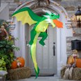 thumbnail image 4 of Costway 5 FT Hanging Halloween Inflatable Fire-breathing Dragon Flying Decoration Yard, 4 of 9
