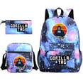 thumbnail image 1 of Conjunto de tres piezas de mochilas escolares para estudiantes masculinos y femeninos, estuche para lápices del Campus, bolsas de lona, mochila de gran capacidad, 1 of 3