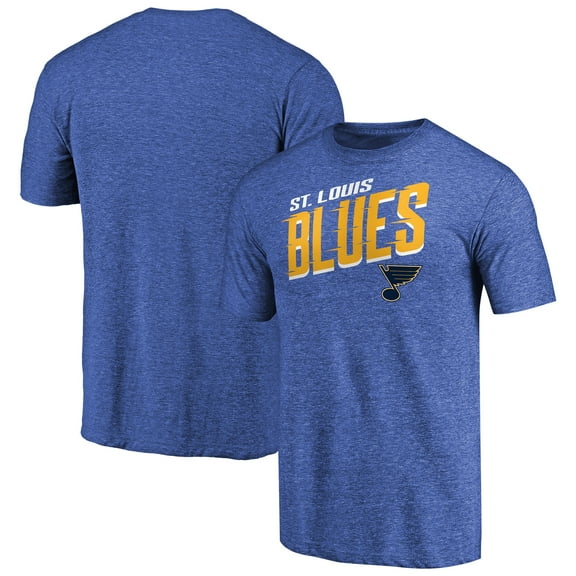 Men's Blue St. Louis Blues Slant Strike Tri-Blend T-Shirt