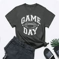 thumbnail image 4 of Tittly T Shirts for Women Graphic Tees Football T Shirts Women Cute Football Graphic Tee Tops Funny Sunday Casual Short Sleeve Tee Shirts Tshirts Shirts Tops for Women Trendy Dark Gray XL, 4 of 4
