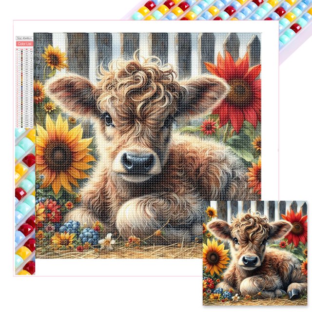 5D DIY Taladro Cuadrado Yak Kit La Pared Del Arte 45x45cm