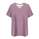 thumbnail image 5 of Tops de Manga Corta de Tamaño Más de las Mujeres, Blusas de Cuello en V Impresas de Verano de Moda para Uso Casual, Diario Y de Fiesta, 5 of 8