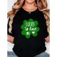 thumbnail image 1 of St. Patrick'S Day Themed Casual Women'S T-Shirt with Printed Short Sleeves And a Slightly Stretchy Round Neck., 1 of 6