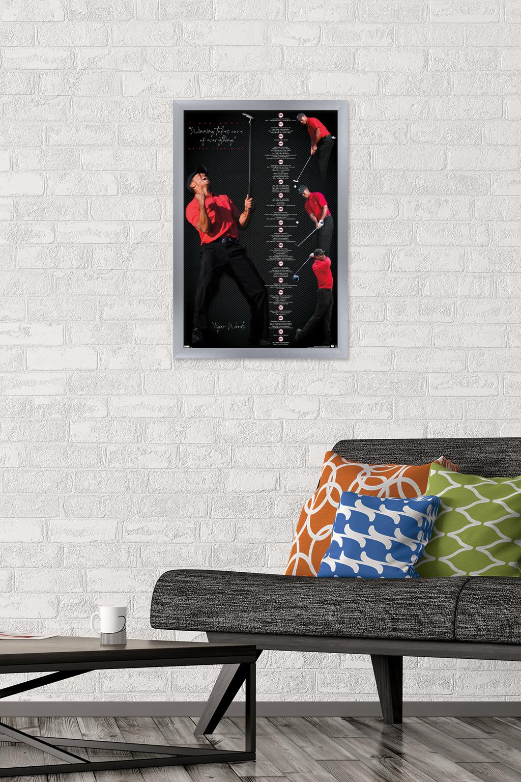 Tiger Woods - Timeline Wall Poster, 14.725" x 22.375" Framed