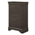 thumbnail image 4 of Fy Three Piece Full Size Bedroom Set- Modern Brass Metal Handles- Stained Gray, 4 of 6