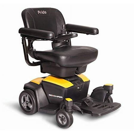 New GO CHAIR Pride Mobility Travel Electric Powerchair + 18AH batteries upgrade (Citrine Yellow)