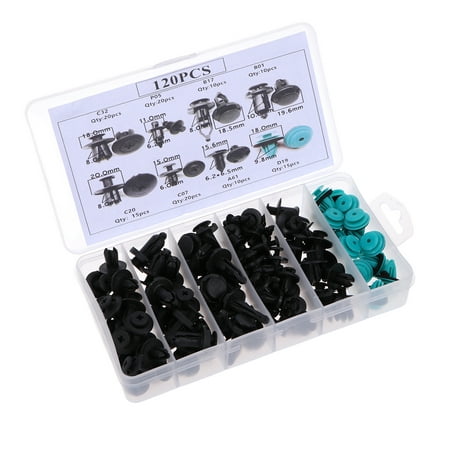 

120 Pcs Fastener Clips Push Type Super Strong Bumper Flare Fastener Rivet Clips Clamps