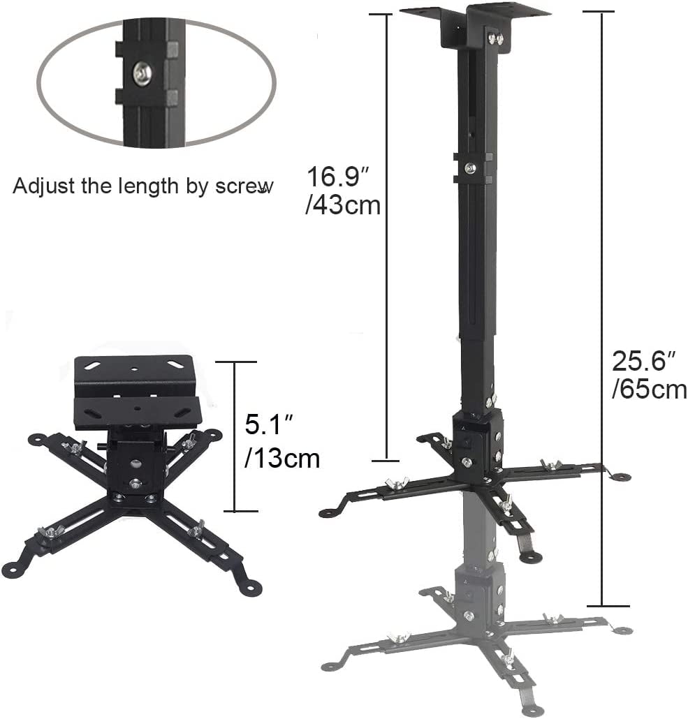 Universal Projector Mount Adjustable Ceiling Wall Mount Projector