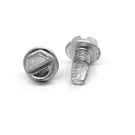 

1/4 -20 x 3/4 (FT) Coarse Thread Thread Cutting Screw Slotted Hex Washer Head Type 23 Low Carbon Steel Zinc Plated Pk 100