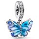 thumbnail image 3 of Abalorio de Plata de Ley 925 con forma de mariposa azul, tortuga marina, ermitaño, cangrejo, Medusa, pasaporte, abalorio para pulsera, joyería artesanal, 3 of 4