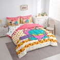 thumbnail image 2 of Erosebridal Hockey Ice Crem Drip Bedding Comforter Set, Waffle American Flag King Bedding Sets, Colorful Polka Dots Reversible, 7-Piece, 2 of 6