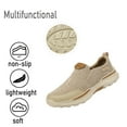 thumbnail image 4 of Mens Anti Slip Loafers Lightweight Breathable Casual Shoes Canvas Comfortable Walking Shoes Outdoor Driving Shoes Yellow 7.5 US, 4 of 7