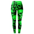 thumbnail image 4 of Halloween Leggings For Women Colorful Skull Print Squat Proof Active Soft Leggings for Workout Gym Casual, 4 of 5