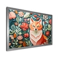 thumbnail image 2 of Designart "Fox in Matisse Style Orange and Pink II" Animals Framed Wall Art Decor - Modern Farmhouse Orange Fox Living Room Framed Canvas Art, 2 of 6