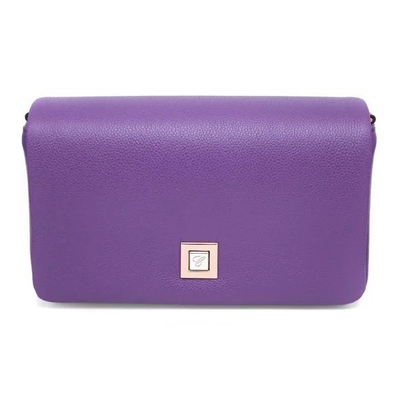 Chopard Ice Cube Purple Grained Leather Shoulder Bag 95000-1174