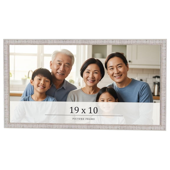 19x10 Frame White Real Wood Picture Frame Width 0.75 inches | Interior Frame Depth 0.5 inches |