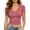 Red, variant on Women's V-Neck Short Sleeve Fitted T-Shirt,Everyday Casual Stretch Slim V Neck Tee, Women's Plus Beige,Size S-5XL
