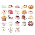 thumbnail image 2 of 46 pegatinas decorativas reutilizables para álbumes de recortes, juego de pegatinas de postre retro para diario, sobre, cuaderno, 2 of 5