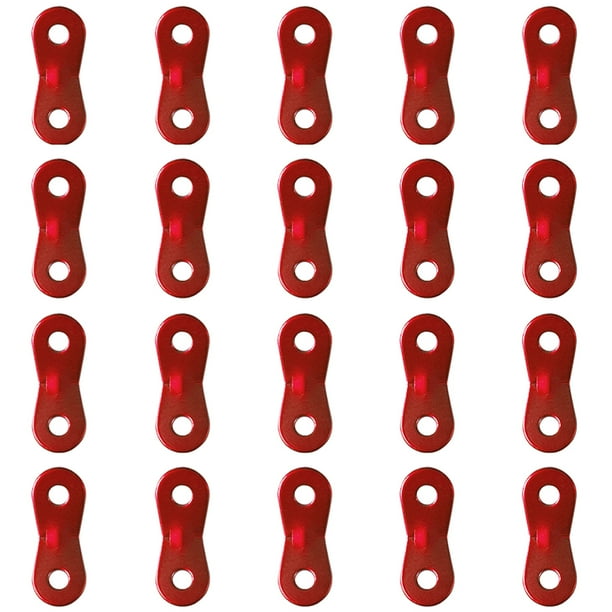 Sonducket Hebillas de sujeción de 20 piezas, hebilla de cordón de paracaídas, tope de cuerdas de viento para toldo, accesorios de Camping de montaña Escalada Rojo
