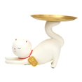 thumbnail image 3 of simhoa Chinese Cat Statue with Storage Tray Chinese Cat Decor for Desk Home Bedroom, 3 of 8