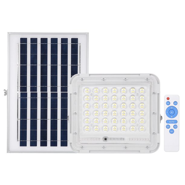 Lámpara de exterior 50W 168PCS Luces LED con energía solar Lámpara solar para exteriores Batería de 5000mAh Luz automática del anochecer al amanecer Luces de inundación de seguridad solar con con