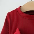 thumbnail image 4 of WMQPNNS Girl Bowknot Dress Girls Dresses Christmas Holiday Toddler Girls Birthday Party Tulle Dress Ruffle Tiered Long Sleeve Tutu Dresses(Size 6-12 Months, Red-B), 4 of 9