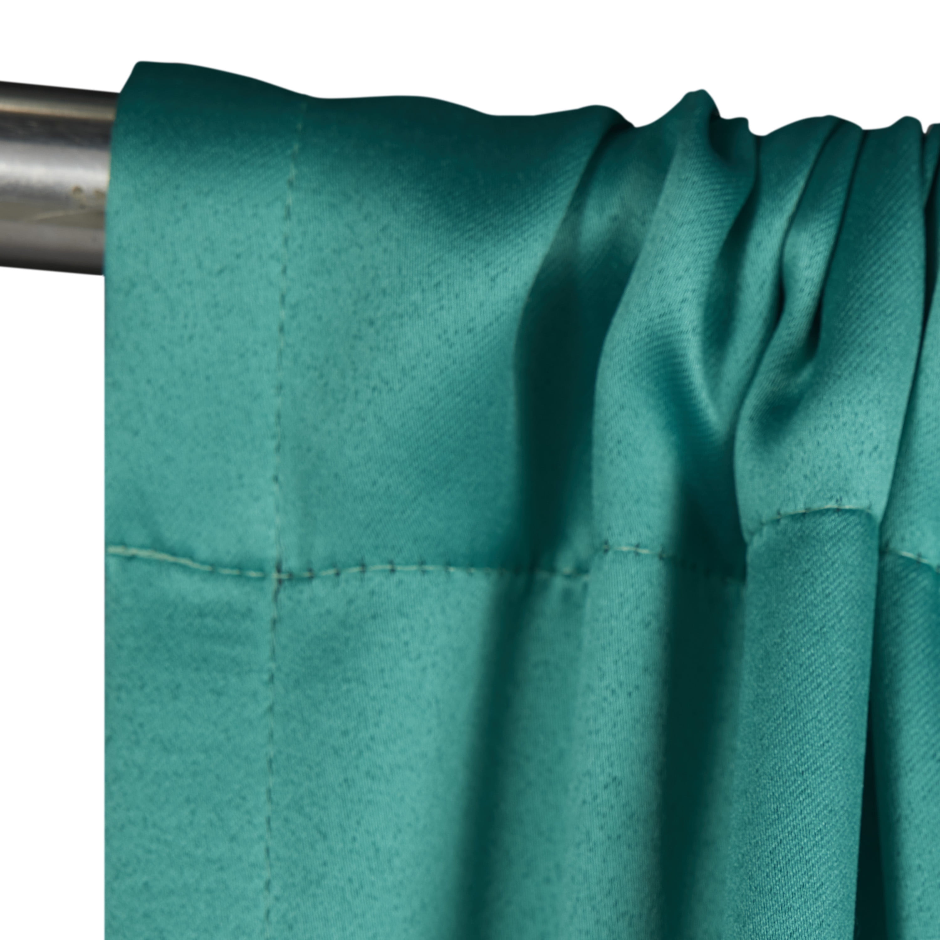 Your Zone Room Darkening Curtain Panel Pair, Set of 2, Teal Moss, 30 in W x 63 in L