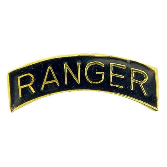 Eagle Emblems P12018 Pin - Army, Ranger, Tab - Gold & Black - 1 in.