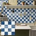thumbnail image 4 of 10 Sheets Peel and Stick Backsplash - 9" x 9" 3D Adhesive Peel and Stick Tile Backsplash for Kitchen Bathroom,Checkerboard Checkered Stickers, 4 of 12