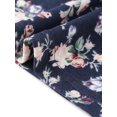 thumbnail image 6 of DARING DIVA Women's Plus Summer Casual Floral Top Blouse Round Neck Tee 4X Navy Blue, 6 of 6