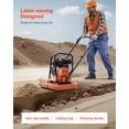 thumbnail image 2 of VEVOR Plate Compactor 7.0 HP Engine 432 sq. in Plate 5400 RPM Ground Compactor Rammer, 2 of 9