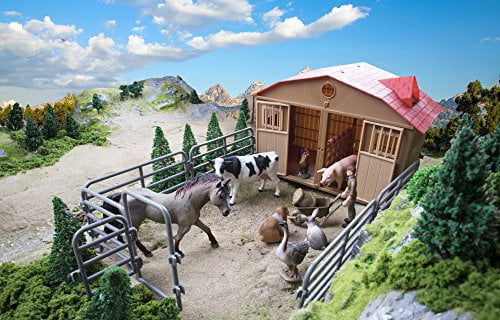 NEW Bullyland FENCE solid plastic toy farm pet HORSE containment paddock 
