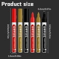 thumbnail image 4 of CoreLiving Oil Based Paint Pens, Medium Tip Permanent Paint Markers for Plastic, Metal, Fabric and Wood, Quick Drying Waterproof Outdoor Crafting Pen, 1 Pack Red, 4 of 7