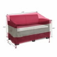 thumbnail image 2 of HGmart Patio Furniture Covers 100% Waterproof Outdoor Lawn Heavy Duty Sofa Covers with Air Vent And Stable Strap Size 76x33x33Inch, Wine Red, 2 of 7
