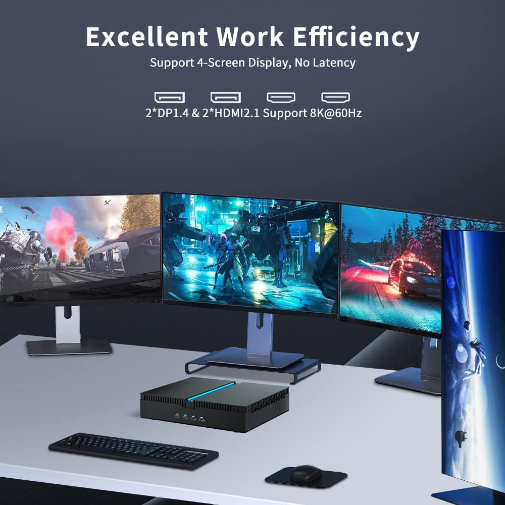 Mini PC Gaming i9-12900F 16 Cores Upto 5.1GHz, Desktop Computer RTX3060 12G, Windows 11 Pro, 16G DDR4 RAM 2T SSD, Optical, Wifi6 BT5.1, HDMI*2 DP*2 8K@60Hz Four Display