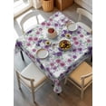 thumbnail image 2 of Purple Pink Roses Suqare Tablecloth - 54 x 54 Inch, Spring Floral Elegant Pastoral Botanical Waterproof & StainResistant Tablecloth, Washable Oil-proof Table Cover for Dining/Party/Wedding/Buffet, 2 of 9