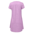thumbnail image 3 of Sexy Vestidos Cortos de Verano para las Mujeres 2025 Moda Suelta de Ocio Vestido de Manga Corta con Cuello en V, Vestido Casual de Rodilla, 3 of 7