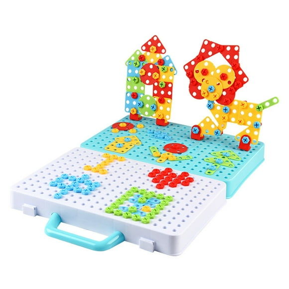 Ensemble de 188 Pcs de Jouets à Vis pour Enfants, Jouets Éducatifs de Construction avec Outils et Étui de Rangement pour le Développement de la Motricité Fine des Enfants, Jouet d'Apprentissage STIM pour Garçons et Filles