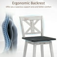 thumbnail image 4 of Gymax 4PCS Swivel Bar Stools w/ Footrest Counter Height Chairs for Home White, 4 of 5